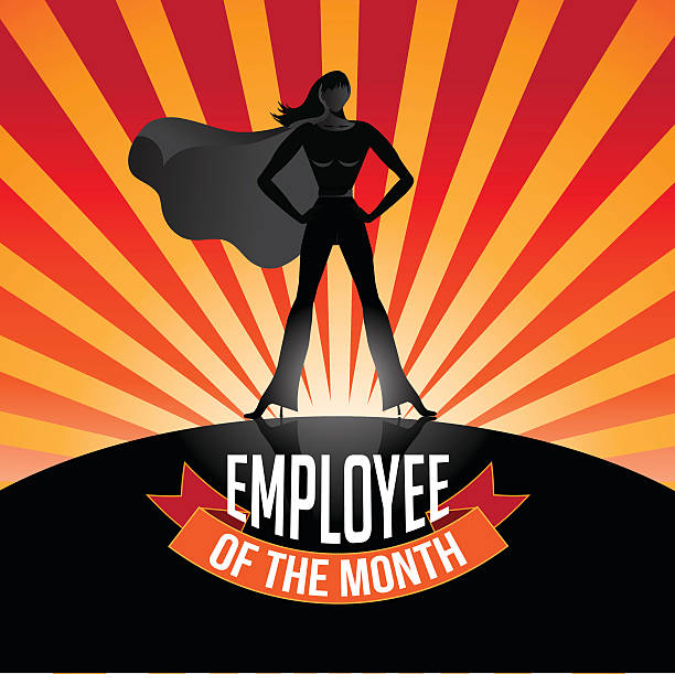 Employee of the Month burst EPS 10 vector royalty free stock illustration